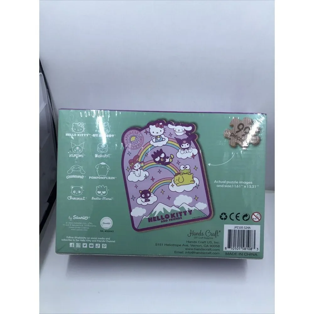 Hello Kitty and Friends Sanrio Wooden Jigsaw Puzzle 99 pcs.  Sealed